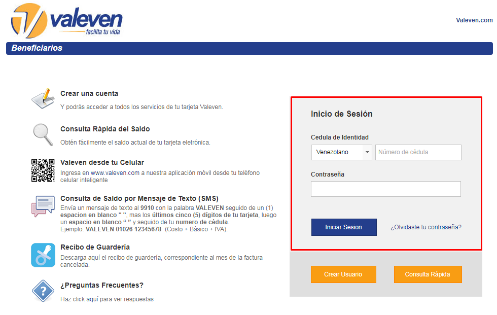 Quiero realizar consulta Valeven
